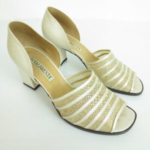 Rare VALBRENTA High Heel Shoes Cream Designer